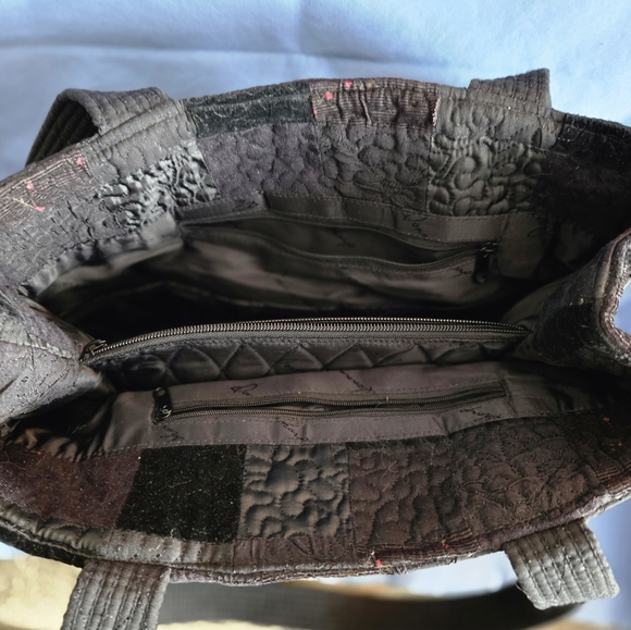 Donna Sharp Fabric Patchwork Handbag with Shoulder Straps - Picture 8 of 9